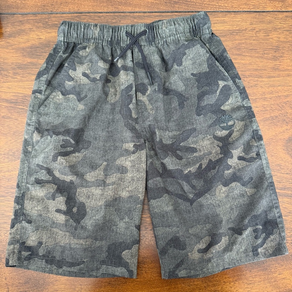 Timberland Camo Print Shorts (Kids M 10-12)